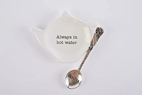 Home Kitchen Circa Tea Time Teapot Tea Bag Spoon Rest Sets 42600444 (Always In Hot Water) - Image 2