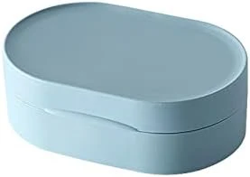 Drainage Soap Box Soap Holder 1 Pack, Travel Soap Container With Lid, Portable Bar Soap Holder, Leakproof Soap Box With Perforations, Soap Dishes For Traveling, Camping, Gym (Color : Blue) - Image 5