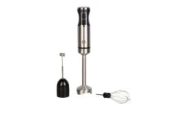 Immersion Blender Handheld With Electric Whisk & Milk Frother Attachments, Hand Held Stainless Steel Stick Emulsifier For Making Baby Food, Soup, Puree, Cake, Cappuccino, Latte Etc, 400W