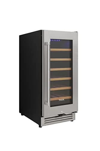 15 Inch Wine Cooler Under Counter, 33 Bottle Wine Refrigerator, Free Standing & Built-in, Single Zone, Stainless Steel, Digital Temperature Control, TWC1501 - Image 3