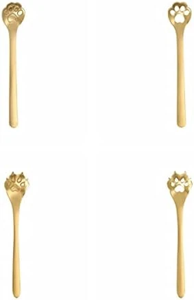 GENERIC 1/4Pcs Cat Dog Claws Coffee Spoons,Cute Cat Dog Paw Claw Stainless Steel Teaspoon Coffee Sugar Ice Cream Cake Stirring Spoon(4Pcs,silver) - Image 8