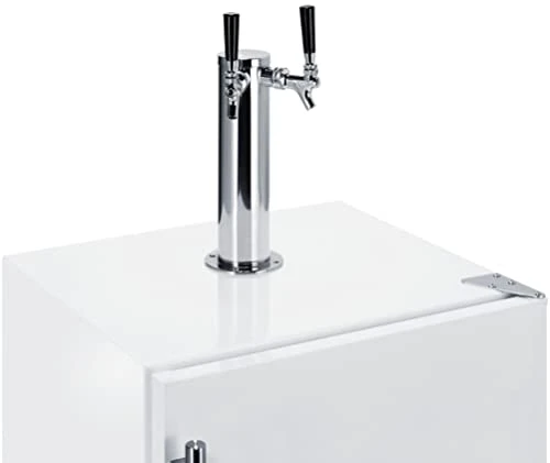 Summit Appliance SBC58WHBIADACFTWIN 24" Wide Built-in Undercounter ADA Height Commercially Listed Dual Tap Cold Brew Coffee Dispenser In White With Stainless Steel Handle, Automatic Defrost - Image 5