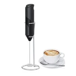 Electric Milk Frother Handheld With Stand Battery Powered Coffee Whisk Frother, Drink Mixer Handheld For Coffee, Frappe, Latte, Matcha, Hot Chocolate