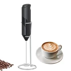 Milk Frother Handheld,Battery Operated Electric Mixer With Stainless Steel Stand,Frother For Coffee,Latte,Cappuccino,Hot Chocolate