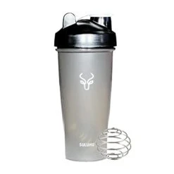 Active Shaker Sports Water Bottle With Blender Spring (Black)