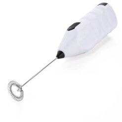 Milk Frother Handheld For Cappuccinos, Lattes And Bulletproof Coffee, Foam Maker Drink Mixer With More Powerful High Torque Motor (White)