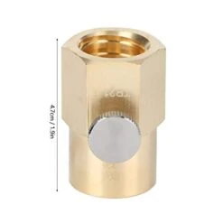 FECAMOS Refill Bottle, Household Brass Good Sealing CO2 Refill Adapter Soda Cylinder Adapter Durability Portable Convenient For Water For Home