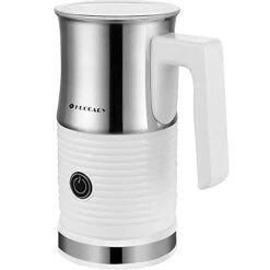 Electric Milk Frother And Steamer - Stainless Steel Milk Steamer With Hot And Cold Froth Function, Automatic Foam Maker, 120V