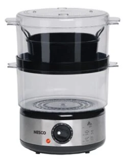 ST-25F Food Steamer With Rice Bowl, Double Decker, BPA Free, 5-Qt. - Quantity 2