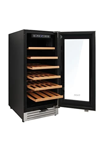 15 Inch Wine Cooler Under Counter, 33 Bottle Wine Refrigerator, Free Standing & Built-in, Single Zone, Stainless Steel, Digital Temperature Control, TWC1501 - Image 5