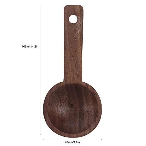 Coffee Spoon, Wooden Tablespoon Measuring Spoon Walnut Teaspoon Coffee Accessories For Coffee Tea Sugar Dlour Spices(1 Pc) - Image 2