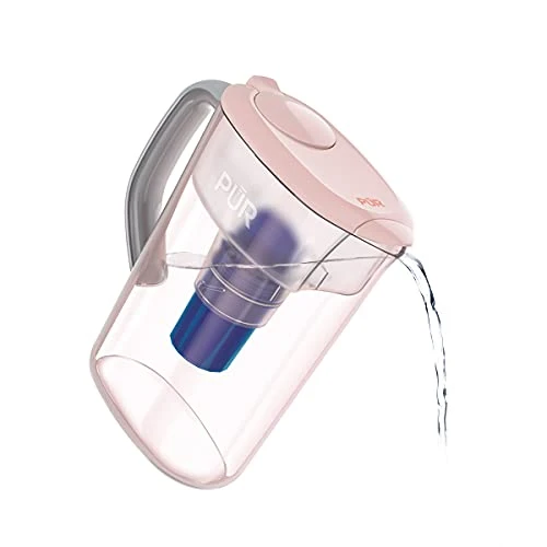 Water Pitcher Filtration System, 7 Cup, Clear/Blue - Image 7