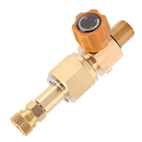 Zerodis CO2 Tank Refill Valve Soda Cylinder Valve 5/8‑18unf Brass CO2 Cylinder High Pressure Female Adapter Connector Gold Soda Maker Parts Accessories - Image 6