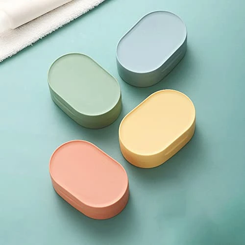 Drainage Soap Box Soap Holder 1 Pack, Travel Soap Container With Lid, Portable Bar Soap Holder, Leakproof Soap Box With Perforations, Soap Dishes For Traveling, Camping, Gym (Color : Blue) - Image 3