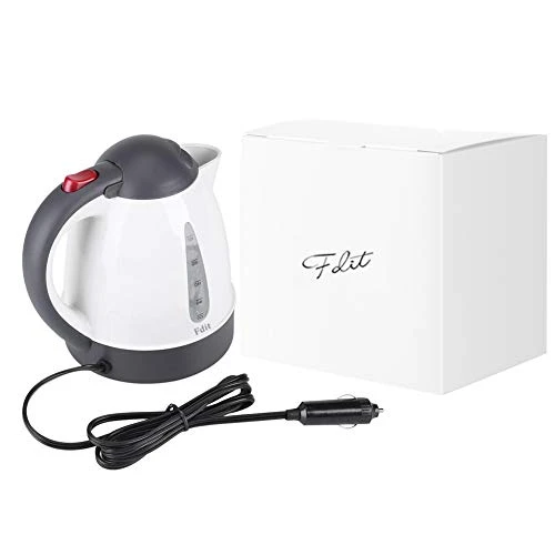 Portable Car Electric Kettle Road Trip Travel Cigarette Lighter DC12V/24V Heated Water Tea Coffee Kettle Auto Shut Off (1000ml (Kettle) (12V) - Image 4