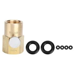 GLOGLOW CO2 Refill Connector, Household CO2 Cylinder Adapter Filling Valve Connector Copper For Soda Water CO2 Bottle