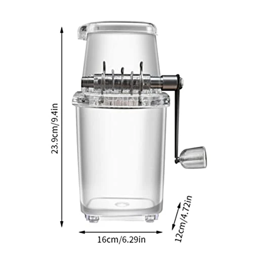 Mini Portable Ice Maker, Ice And Drink Bucket With Handles Shredding Machine,Portable Hand Crank Manual Ice Shaver For Summer Frozen Drinks, Ice Shredding Machine Hand Snow Cone Ice Machine (A) - Image 2