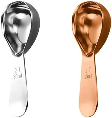 2 Pieces Stainless Steel Coffee Scoops ,The Good Stainless Steel Measuring Spoons For Coffee, Tea, And More (for Silver +Rose Gold 15ml) - Image 6