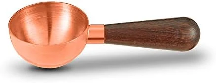 Stainless Steel Coffee Scoop, Semicircle, With Wenge Handle (Mirror Polish) - Image 4