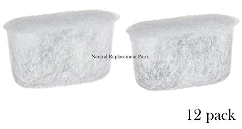 12-Pack Coffee Water Cartridges Activated Charcoal Filter Compatible For CUISINART Coffeemaker DCC-RWF, Kenmore Drip, Delonghi, Capresso