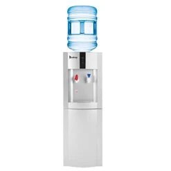 Water Cooler Dispenser Top Loading Freestanding Water Dispenser With Storage Cabinet Silver