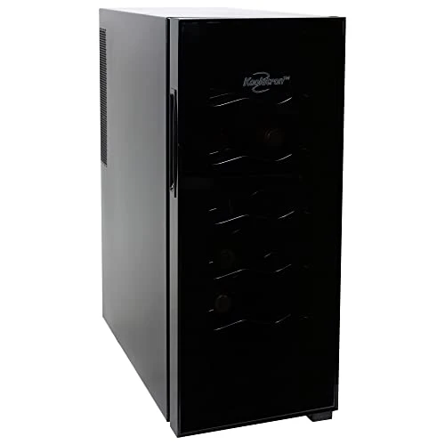 12 Bottle Wine Cooler, Black, Thermoelectric Wine Fridge, 1 Cu. Ft. (28L), Freestanding Wine Refrigerator, Red, White And Sparkling Wine Storage For Small Kitchen, Apartment, Condo, RV - Image 2