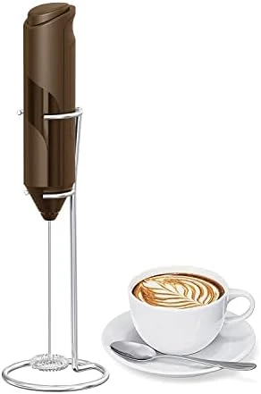 Electric Milk Frother Handheld With Stand Battery Powered Coffee Whisk Frother, Drink Mixer Handheld For Coffee, Frappe, Latte, Matcha, Hot Chocolate - Image 6