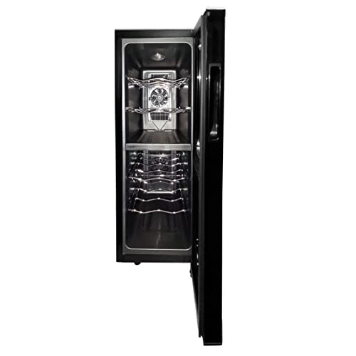 12-Bottle Free Standing Dual Zone Fridge And Chiller Wine Cooler, One Size, Black - Image 2