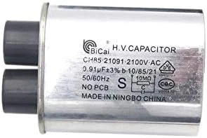 Eter Star CQC Universal Household Microwave HV Capacitor Replacement 2100V 0.91uF MFD Compatible Ch85 21091 AC H.V.Capacitor 10/85/21 50/60Hz NO PCB - Image 4