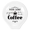 Funny Coffee Quote Ceramic Coffee Spoon Holder-Coffee Spoon Rest -Coffee Station Decor Coffee Bar Accessories-Coffee Lovers Gift For Women And Men (Pour Some Sugar On Me)