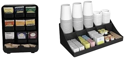 9 Removable Drawers Tea Bag Holder And Condiment Organizer, Black - Image 8