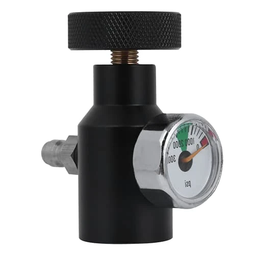 CO2 Cylinder Adapter, CO2 Adapter 0-3000psi Adjustment Range CO2 Refill Adapter Black For Soda Beer, Cola, Beverage And Other Beverage Barrels