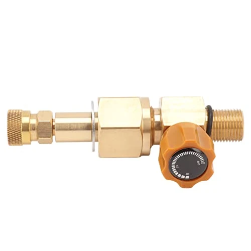 Zerodis CO2 Tank Refill Valve Soda Cylinder Valve 5/8‑18unf Brass CO2 Cylinder High Pressure Female Adapter Connector Gold Soda Maker Parts Accessories - Image 2