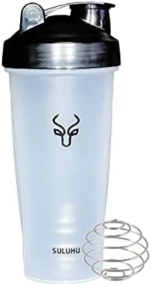 Active Shaker Sports Water Bottle With Blender Spring (Black) - Image 9