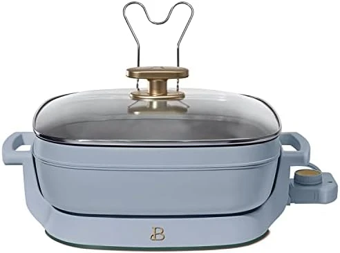 5-in-1 Electric Expandable Skillet, White Icing By Drew Barrymore, Up To 7 QT - Image 8