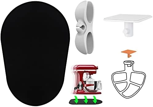 Sliding Mat For Kitchenaid Mixer With White Cord Organizer & Holder, Mixer Mover Slider Pad For Kitchenaid 4.5-5 Qt Tilt-Head Stand Mixer, Kitchen Appliance Slider Mat, Kitchen Aid Mixer Accessories - Image 10