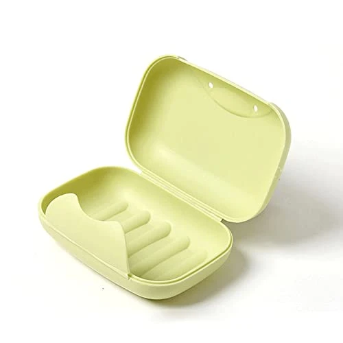 Soap Container Soap Holder 4 Pack, Travel Soap Container With Lid, Portable Bar Soap Case, Leakproof Soap Box With Perforations, Soap Dishes For Traveling, Camping, Gym (Color : Yellow, Size :