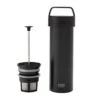 - P0 Ultralight French Press - Double Walled Stainless Steel Vacuum Insulated Coffee And Tea Maker, Portable And Durable Coffee Press For Travel, Camping, And Everyday Use - 16oz, (Matte Meteorite Black)