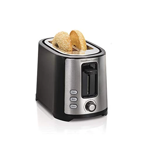 Hamilton Beach 2 Slice Extra Wide Slot Toaster With Shade Selector & (76606ZA) Smooth Touch Electric Automatic Can Opener With Easy Push Down Lever, Extra Tall, Black And Chrome - Image 2