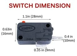 SZM-V16-FA-63 3B73362F Microwave Oven Door Switch Compatible With LG GE Starion (Pack Of 2) WB24X829 3B73362F PS3522738 SZM-V16-FD-63 AP20243379