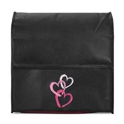 Kwmobile Cover Compatible With KitchenAid 4,3-4,8 Liter - Cover With Design - Brushed Heart Abstract Dusty Pink/Pink/Black