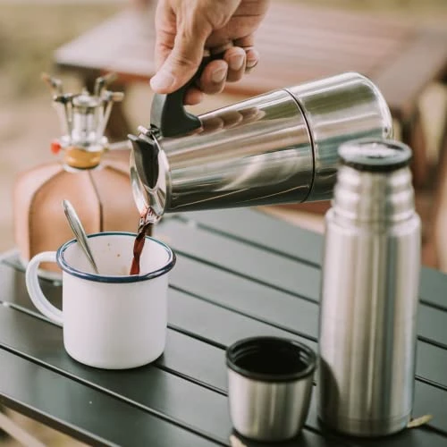 6 Cup Coffee Maker Stovetop Espresso Coffee Maker, Moka Coffee Pot With Coffee Percolator Design, Stainless Steel Stovetop Espresso Maker, Italian Coffee Maker (300ml/10oz) - Image 4