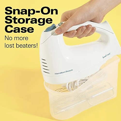 Hamilton Beach 2 Slice Extra Wide Slot Toaster With Shade Selector, Toast Boost, Auto Shutoff, Black (22633) & 6-Speed Electric Hand Mixer, Beaters And Whisk, With Snap-On Storage Case, White - Image 5