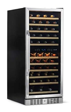 AWR-1160DB Premier Gold Series 116 Bottle Built-In Wine Cooler, Stainless Steel/Black