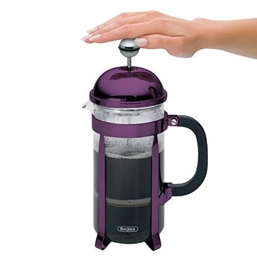 Maximus French Press Coffee Maker, 8 Cup, Purple - Image 3