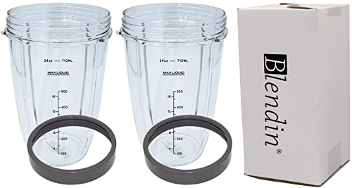 24 Ounce Tall Cup Jar With Lip Rings, Compatible With Nutribullet 600W, 900W, NB-101B, NB-101S, NB-201, NBR-0601, NBR-1201, NB9-1301, 900 Pro Series Blenders, 2 Pack Replacement Parts - Image 7