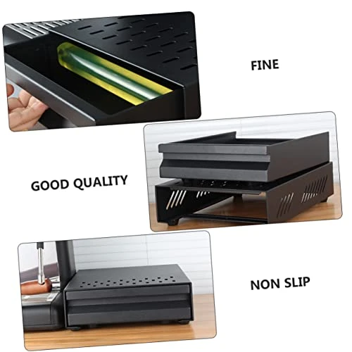 Cabilock 1pc Coffee Grounds Box Stainless Steel Trash Can Stainless Steel Coffee Maker Espresso Ground Coffee Coffee Machine Drawer Organizer Coffee Grind Waste Bin Coffee Maker Slider