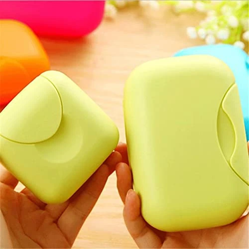 Soap Container Soap Holder 4 Pack, Travel Soap Container With Lid, Portable Bar Soap Case, Leakproof Soap Box With Perforations, Soap Dishes For Traveling, Camping, Gym (Color : Yellow, Size : - Image 4