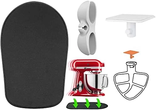 Sliding Mat For Kitchenaid Mixer With White Cord Organizer & Holder, Mixer Mover Slider Pad For Kitchenaid 4.5-5 Qt Tilt-Head Stand Mixer, Kitchen Appliance Slider Mat, Kitchen Aid Mixer Accessories - Image 11
