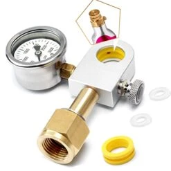 New Upgraded CO2 Refilling Adapter With Pressure Gauge Carbonator Soda Refill Quick Adapter Compatible With DUO Terra Art Soda Pink CO2 Cylinder